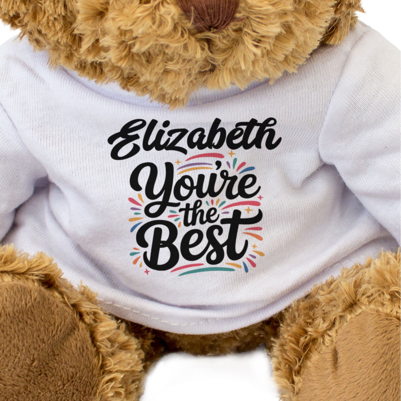 ELIZABETH YOU'RE THE BEST - Teddy Bear - Cute Cuddly Soft Adorable - Gift Present