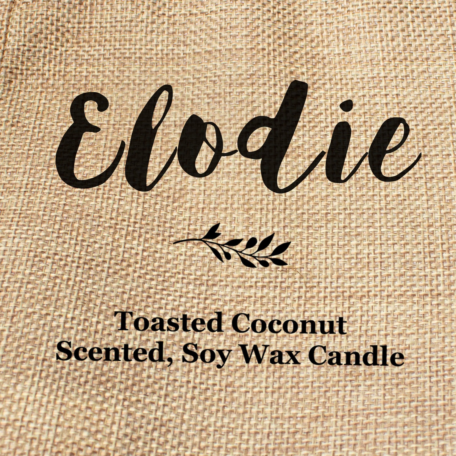 Elodie personalised faux-burlap candle gift bag