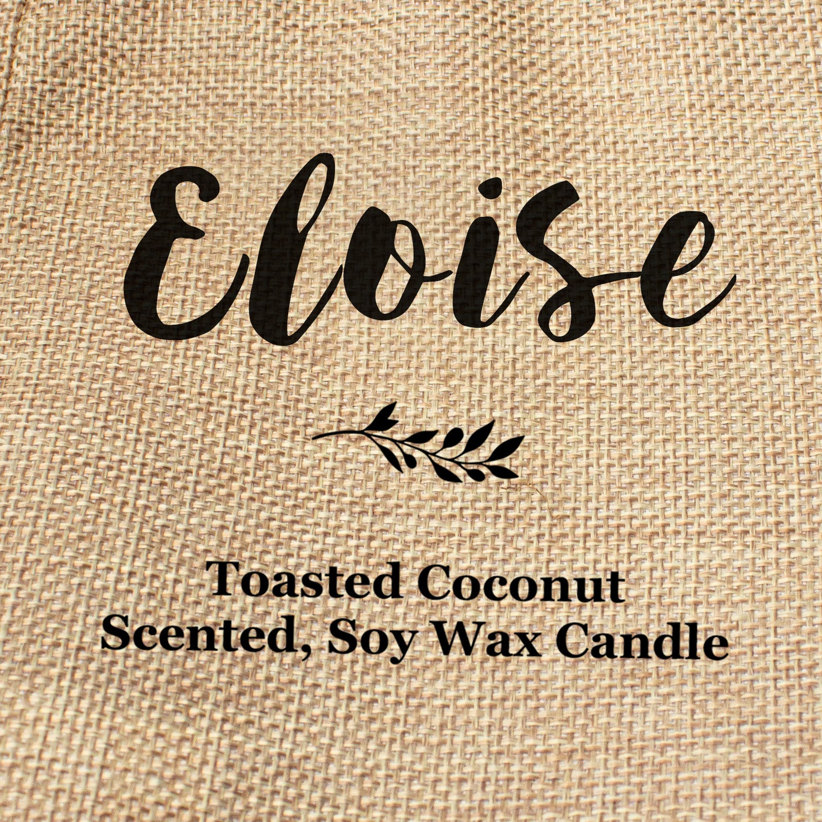 Eloise personalised faux-burlap candle gift bag