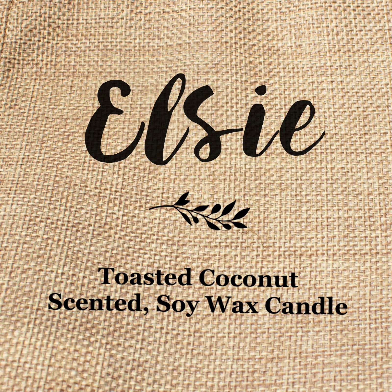 Elsie personalised faux-burlap candle gift bag