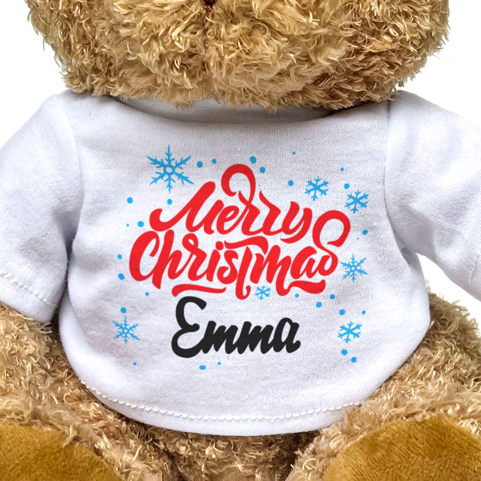 MERRY CHRISTMAS EMMA - Teddy Bear - Cute Cuddly Soft - Xmas Gift Present