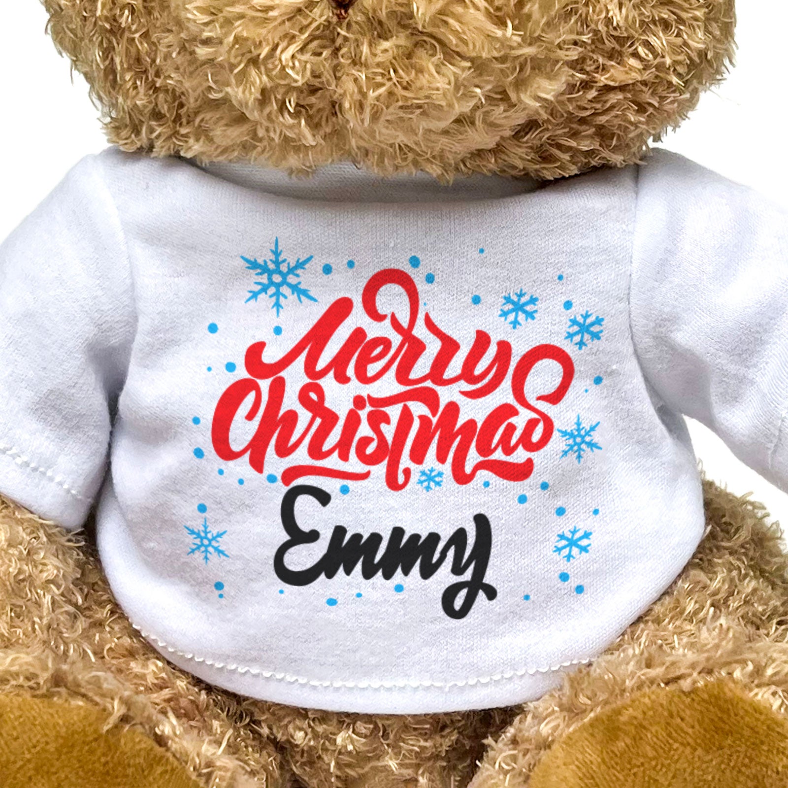 MERRY CHRISTMAS EMMY - Teddy Bear - Cute Cuddly Soft - Xmas Gift Present