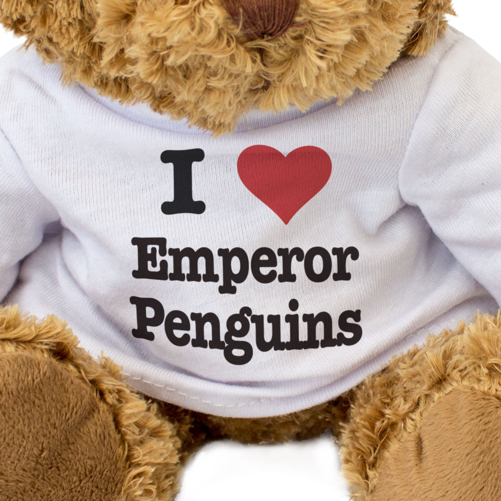 I LOVE EMPEROR PENGUINS - Teddy Bear - Cute Cuddly Soft Adorable - Gift Present
