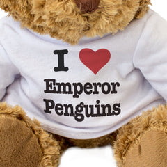 I LOVE EMPEROR PENGUINS - Teddy Bear - Cute Cuddly Soft Adorable - Gift Present