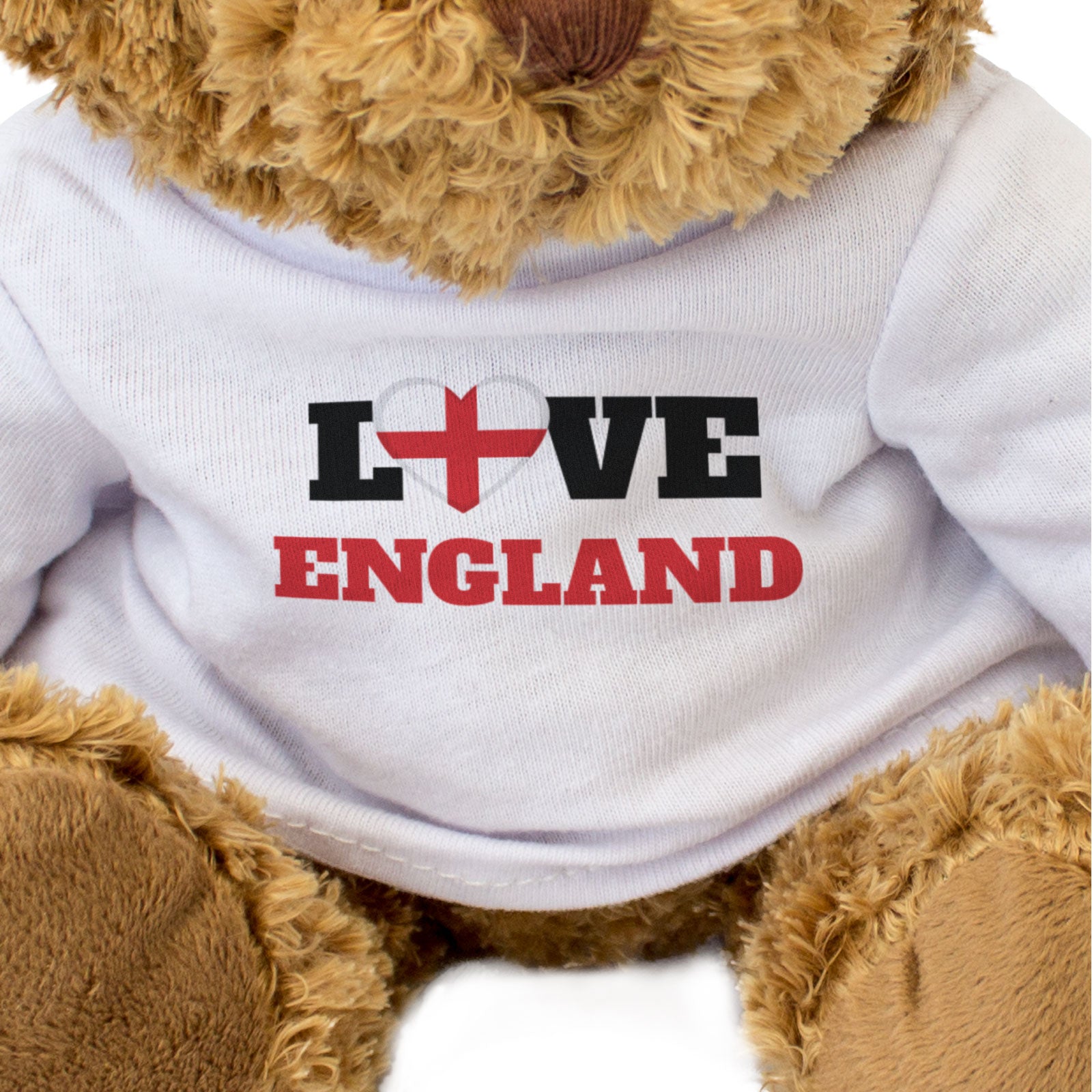 LOVE ENGLAND (FLAG HEART) - Teddy Bear - Cute Funny - Souvenir Gift Present