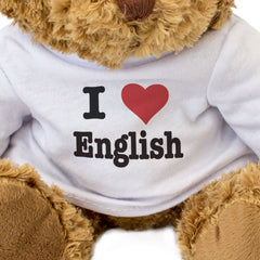 I LOVE ENGLISH - Teddy Bear - Cute Cuddly Soft Adorable - Gift Present
