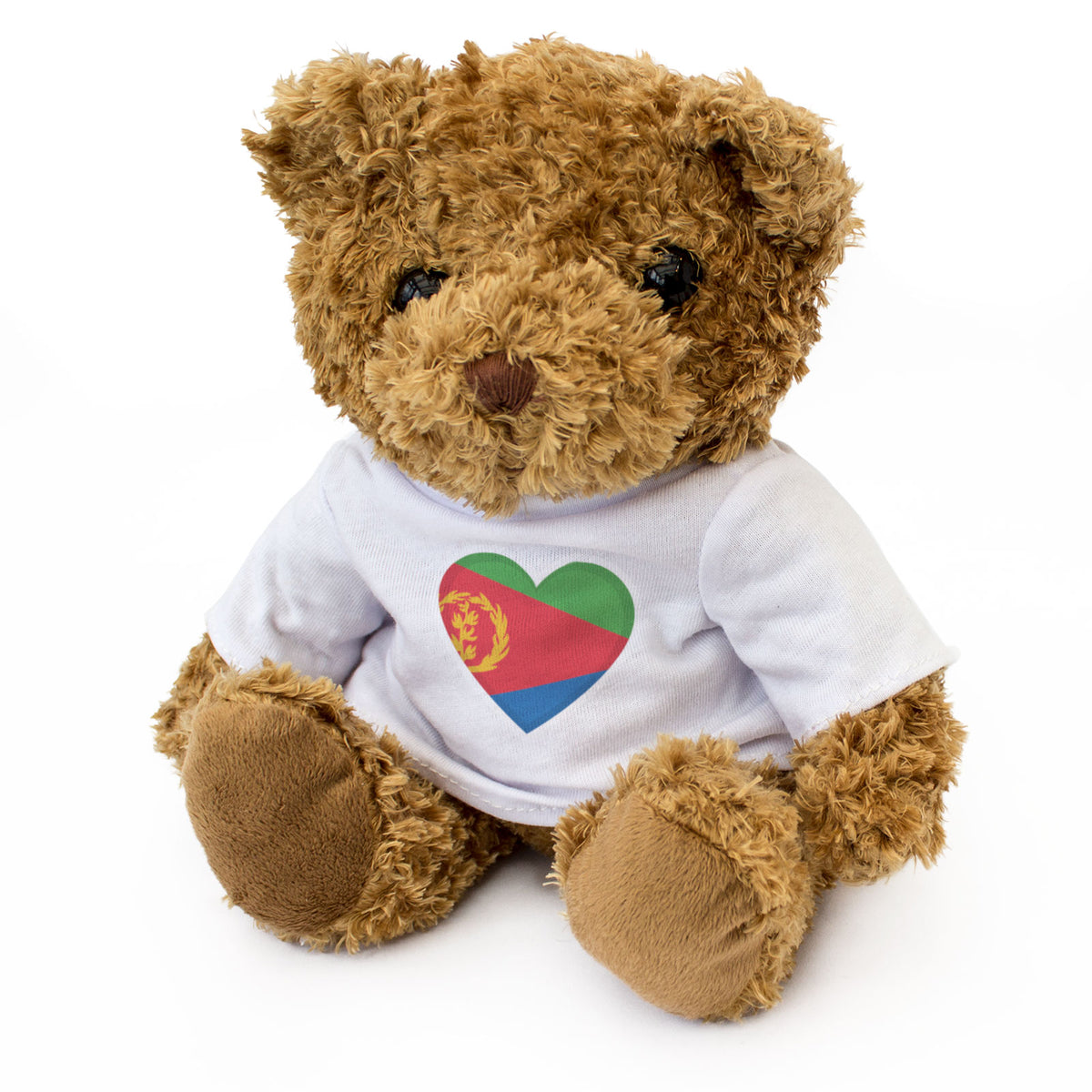 ERITREA FLAG HEART - Teddy Bear - Cute Cuddly Soft - Eritrean Gift Present