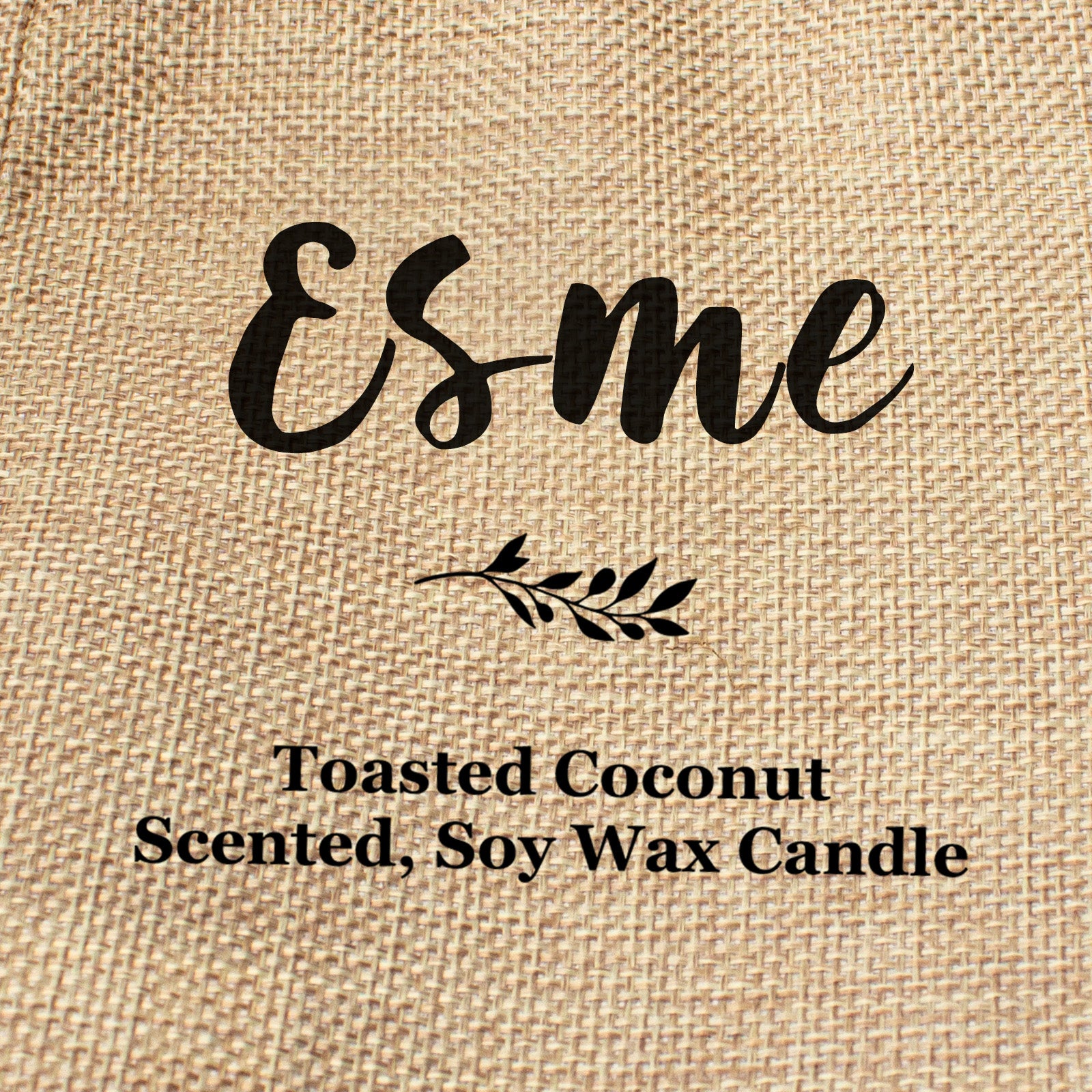 Esme personalised faux-burlap candle gift bag