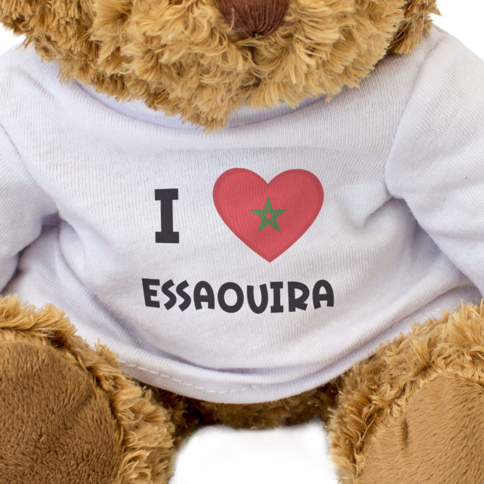 I LOVE ESSAOUIRA (MOROCCO FLAG) - Teddy Bear - Cute Cuddly Soft - Gift Present