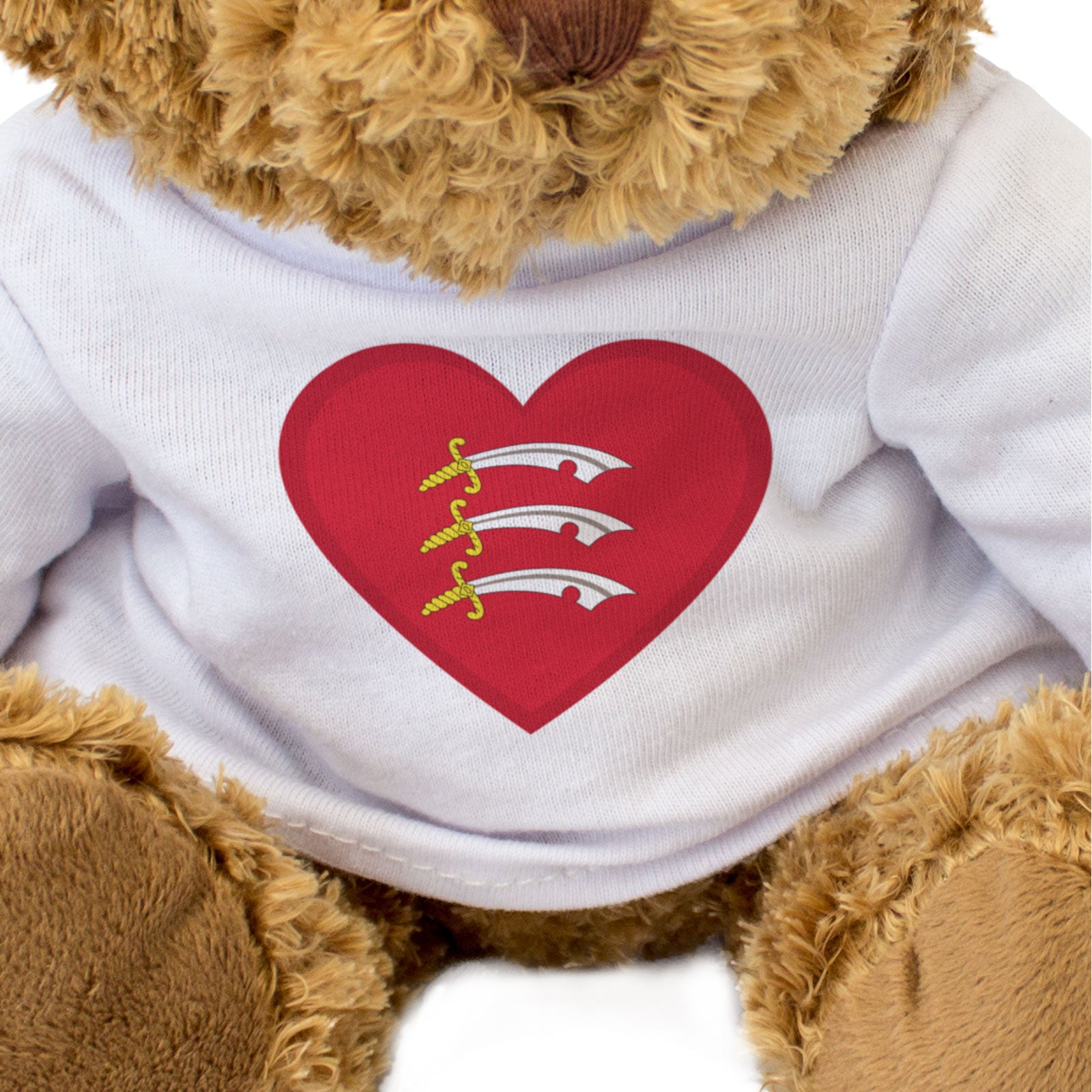 ESSEX FLAG HEART - Teddy Bear - Cute Cuddly Soft - Gift Present