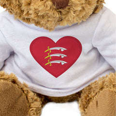 ESSEX FLAG HEART - Teddy Bear - Cute Cuddly Soft - Gift Present