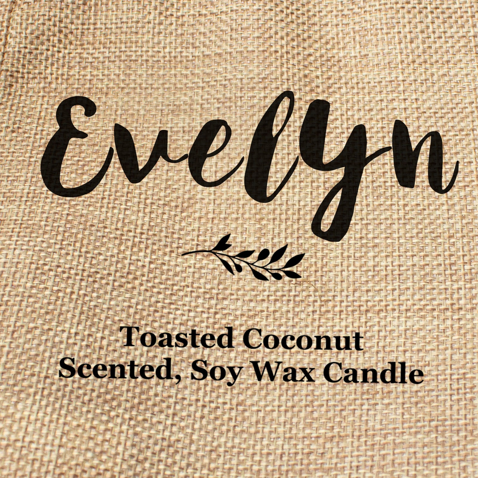 Evelyn personalised faux-burlap candle gift bag