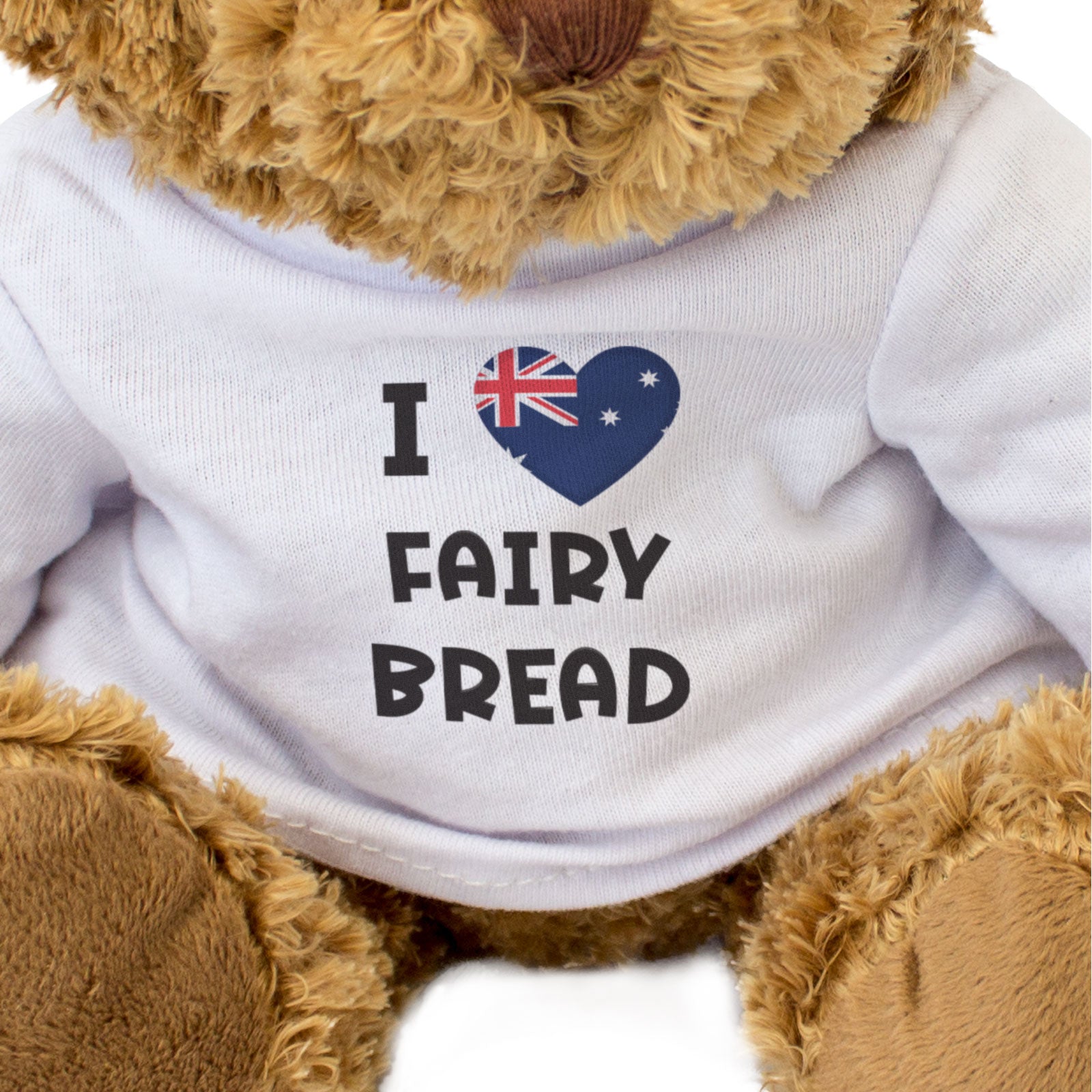 I LOVE FAIRY BREAD (AUSTRALIA FLAG) - Teddy Bear - Cute Funny - Gift Present