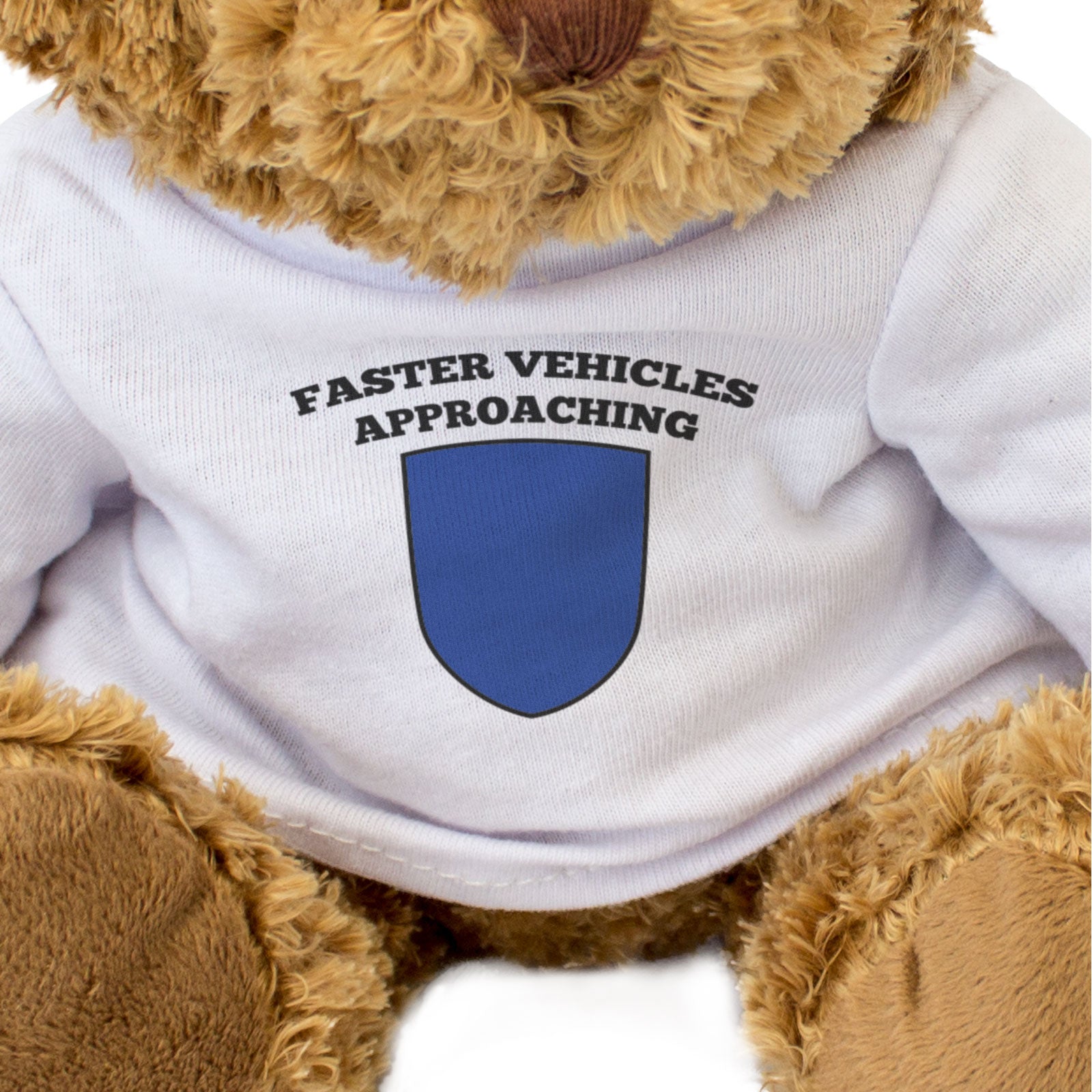 FASTER VEHICLES APPROACHING (BLUE FLAG) - Teddy Bear - Motorsport Gift Present