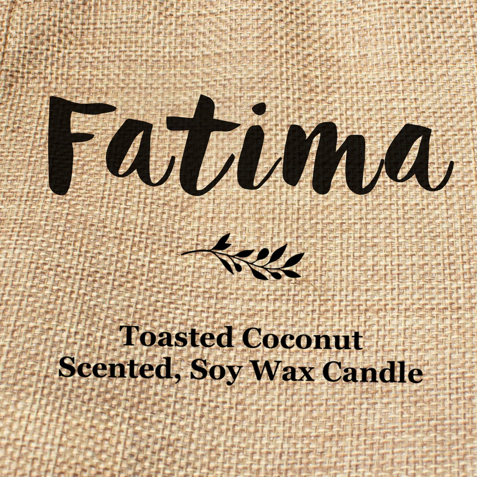 Fatima personalised faux-burlap candle gift bag