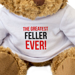 THE GREATEST FELLER EVER - Teddy Bear - Cute Cuddly Soft - Gift Present
