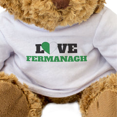 LOVE FERMANAGH (COUNTY COLOURS HEART) - Teddy Bear - Funny Ireland Gift Present