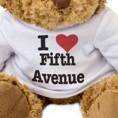 I LOVE FIFTH AVENUE - Teddy Bear - Cute Cuddly Soft - New York Gift Present