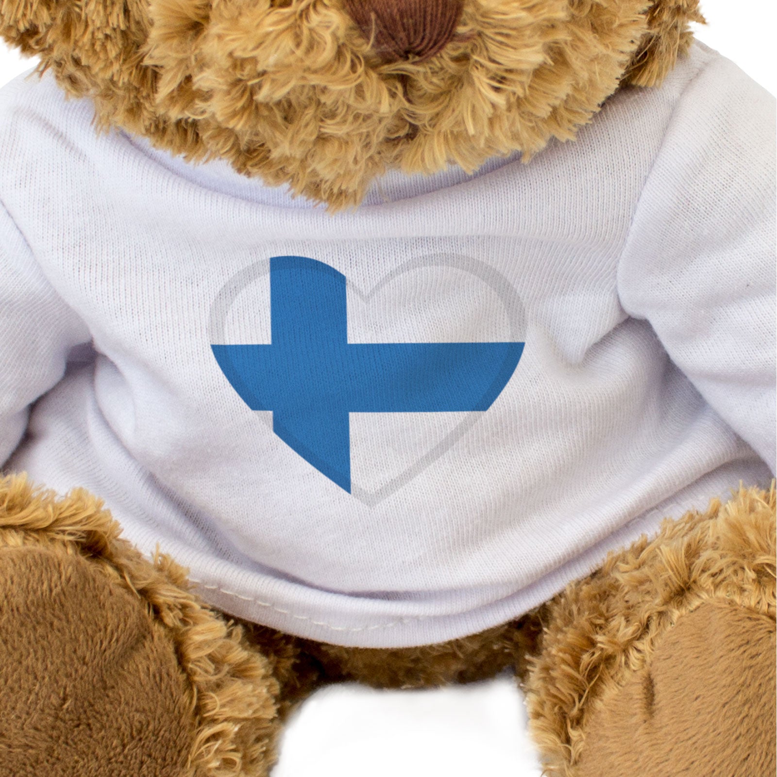 FINLAND FLAG HEART - Teddy Bear - Cute Cuddly Soft - Finnish Gift Present