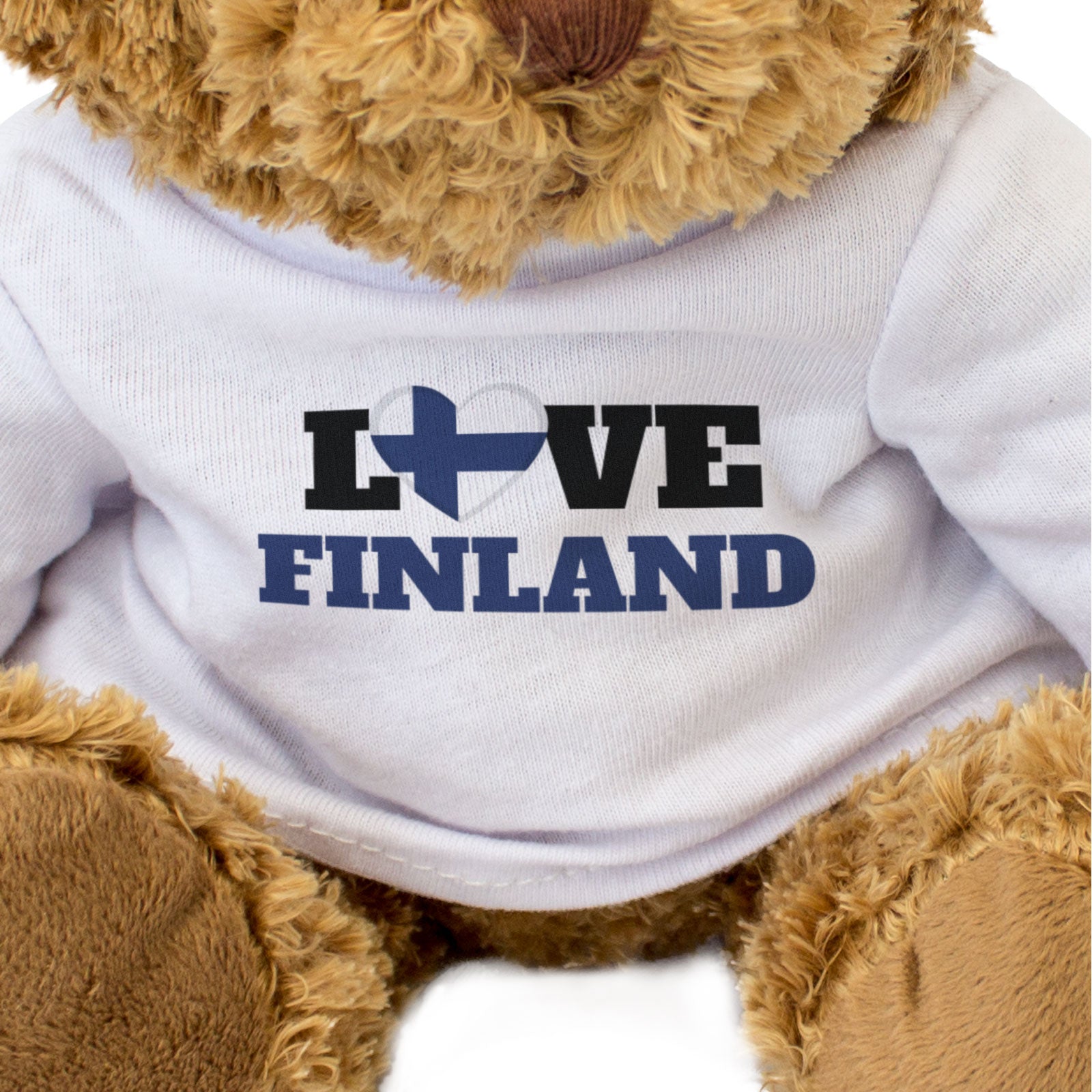 LOVE FINLAND (FLAG HEART) - Teddy Bear - Cute Funny - Souvenir Gift Present
