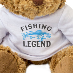 FISHING LEGEND - Teddy Bear - Cute Cuddly Soft Funny - Fisherman Gift Present
