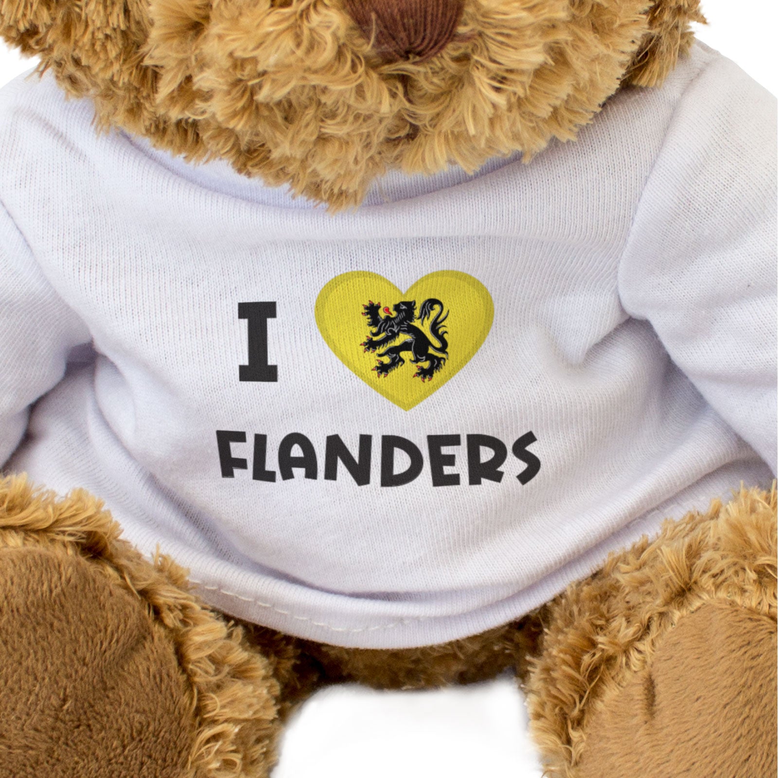 I LOVE FLANDERS FLAG - Teddy Bear - Cute Cuddly Soft - Belgium Gift Present
