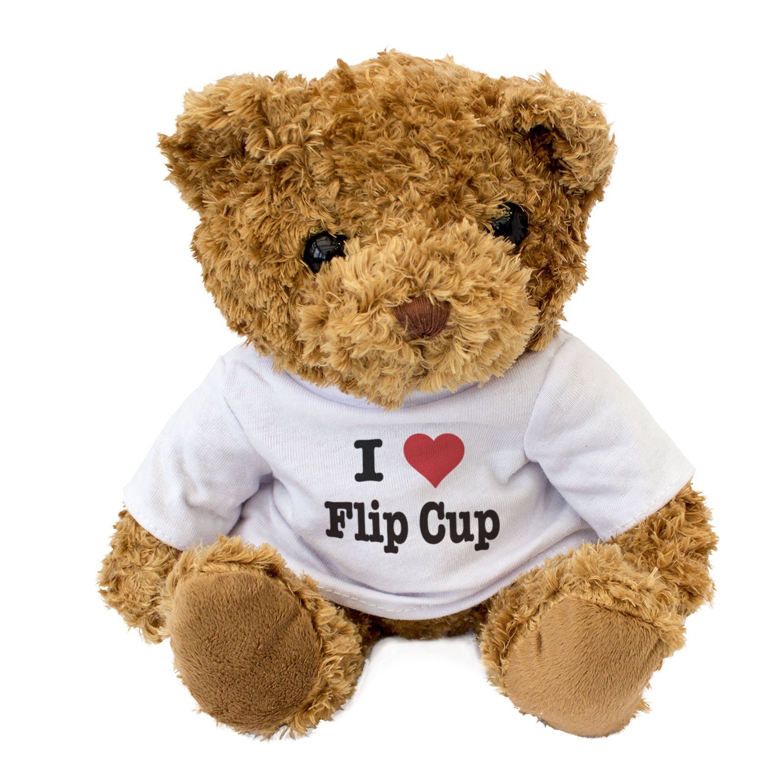 I LOVE FLIP CUP - Teddy Bear - Cute Cuddly Soft Adorable - Gift Present
