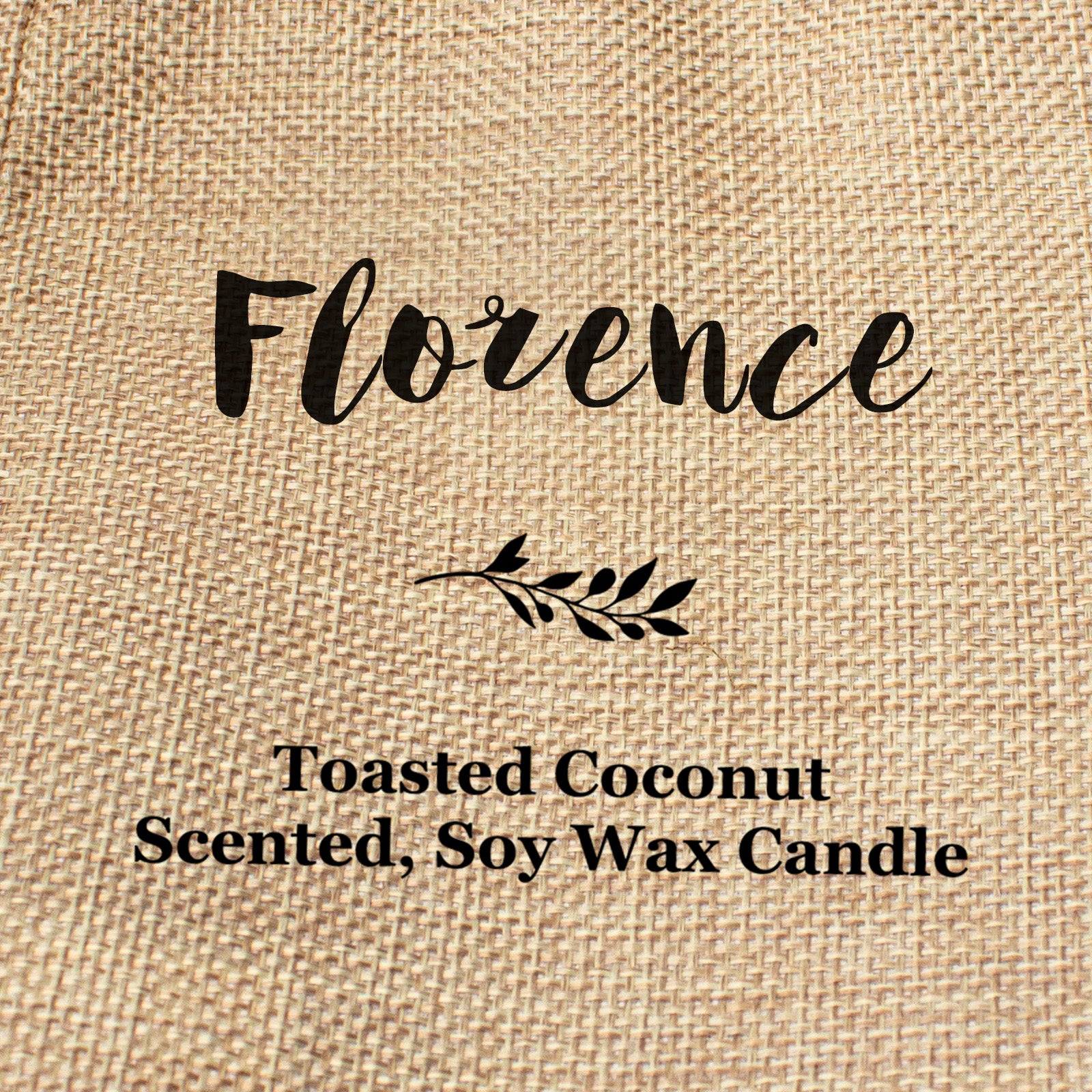 Florence personalised faux-burlap candle gift bag