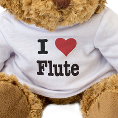 I Love Flute - Teddy Bear - Music Fan Gift Present