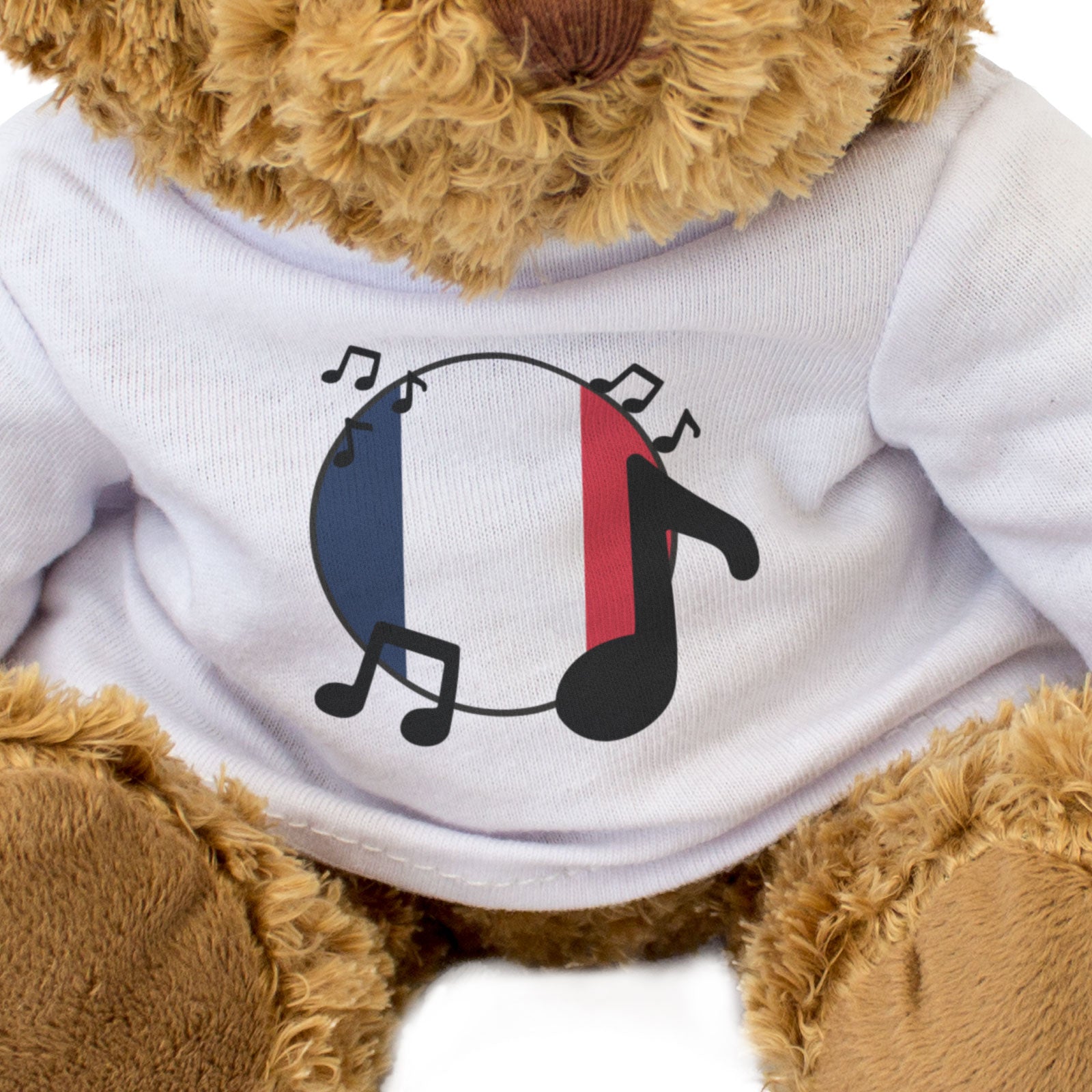 FRANCE FLAG (MUSICAL NOTES) - Teddy Bear - Cute - French Music Fan Gift Present