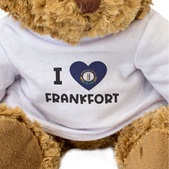 I LOVE FRANKFORT (KENTUCKY FLAG) - Teddy Bear - Cute Cuddly - Gift Present
