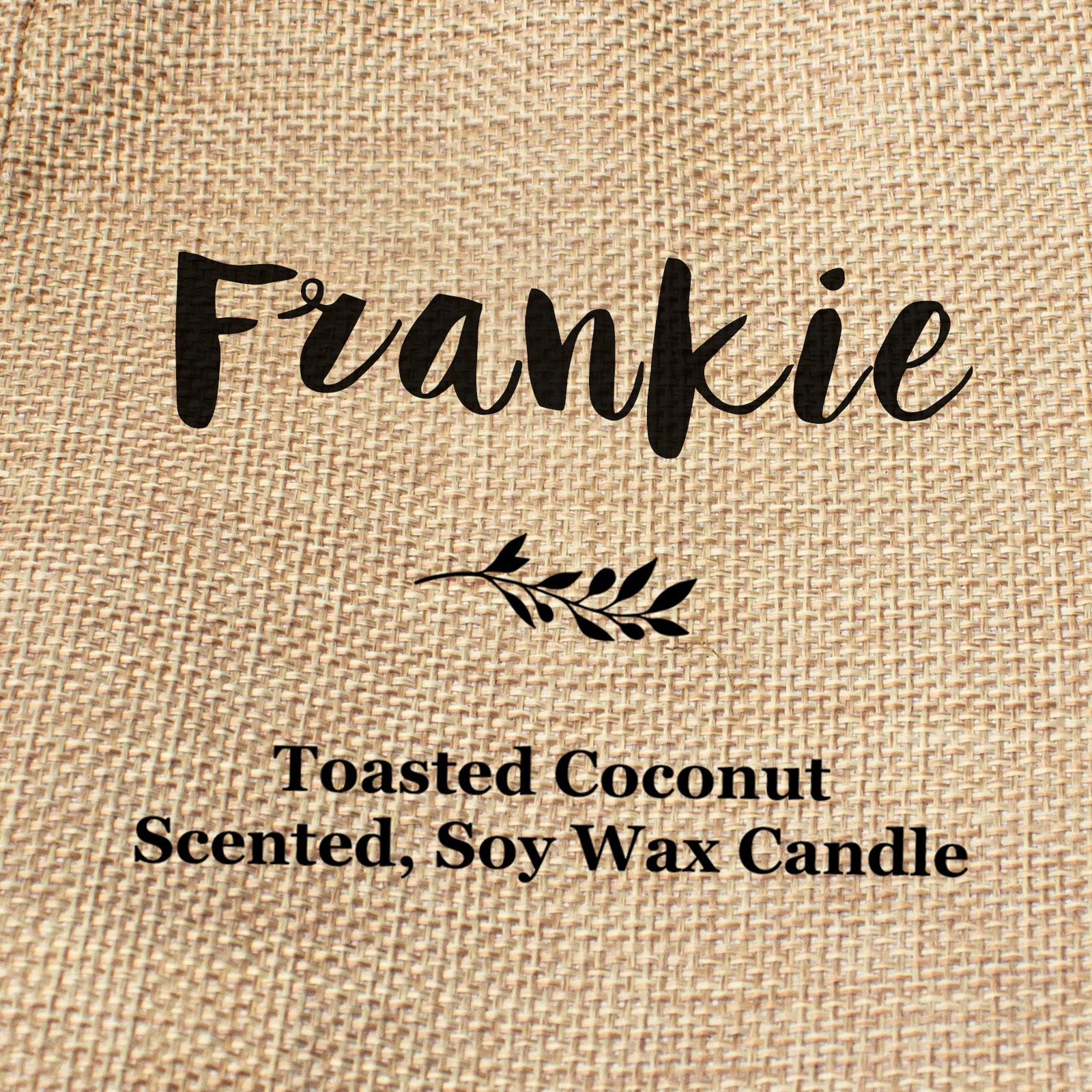 Frankie personalised faux-burlap candle gift bag