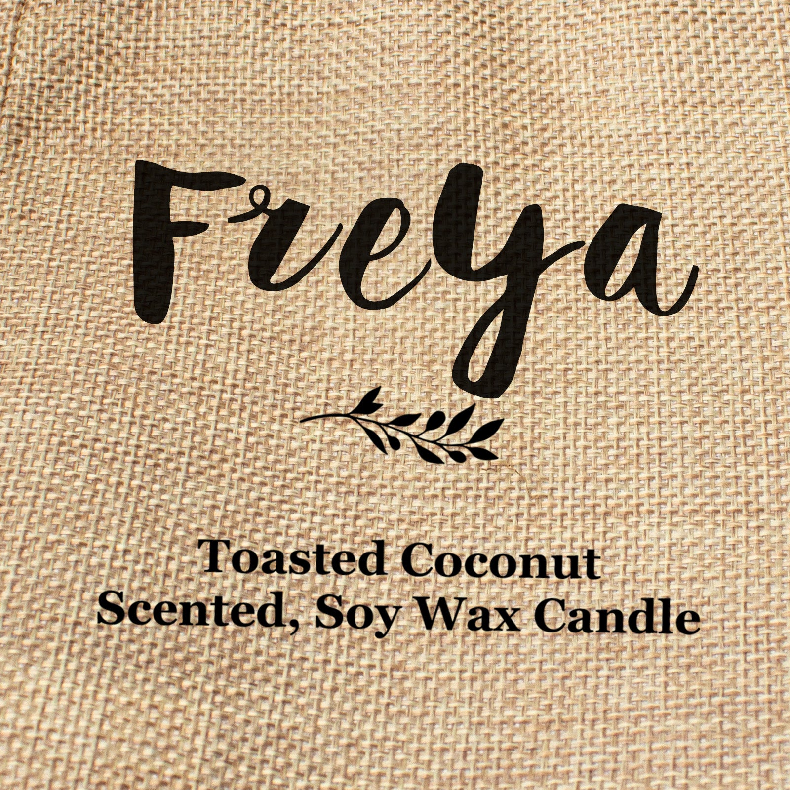 Freya personalised faux-burlap candle gift bag