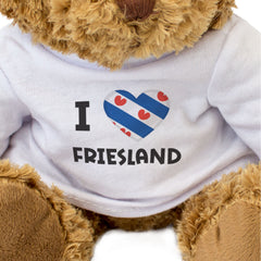 I LOVE FRIESLAND FLAG - Teddy Bear - Cute Cuddly Soft - Netherlands Gift Present
