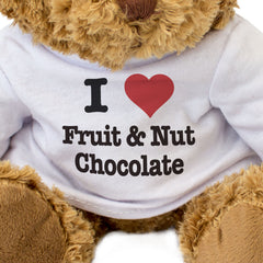 I LOVE FRUIT & NUT CHOCOLATE - Teddy Bear - Cute Soft - Funny Gift Present