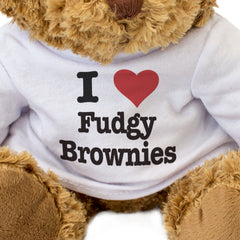 I LOVE FUDGY BROWNIES - Teddy Bear - Cute Cuddly Soft - Funny Gift Present