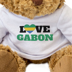 LOVE GABON (FLAG HEART) - Teddy Bear - Cute - Funny Souvenir Gift Present