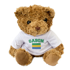 GABON + FLAG - Teddy Bear - Cute Cuddly Soft - Funny Souvenir Gift Present