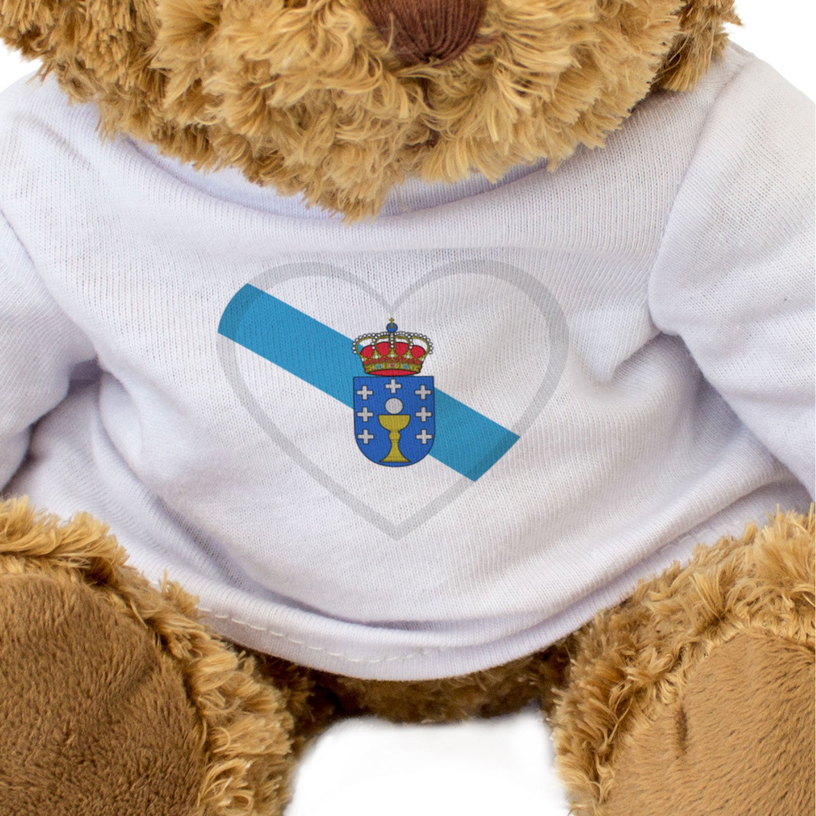 GALICIA FLAG HEART - Teddy Bear - Cute Cuddly Soft - Spain Gift Present