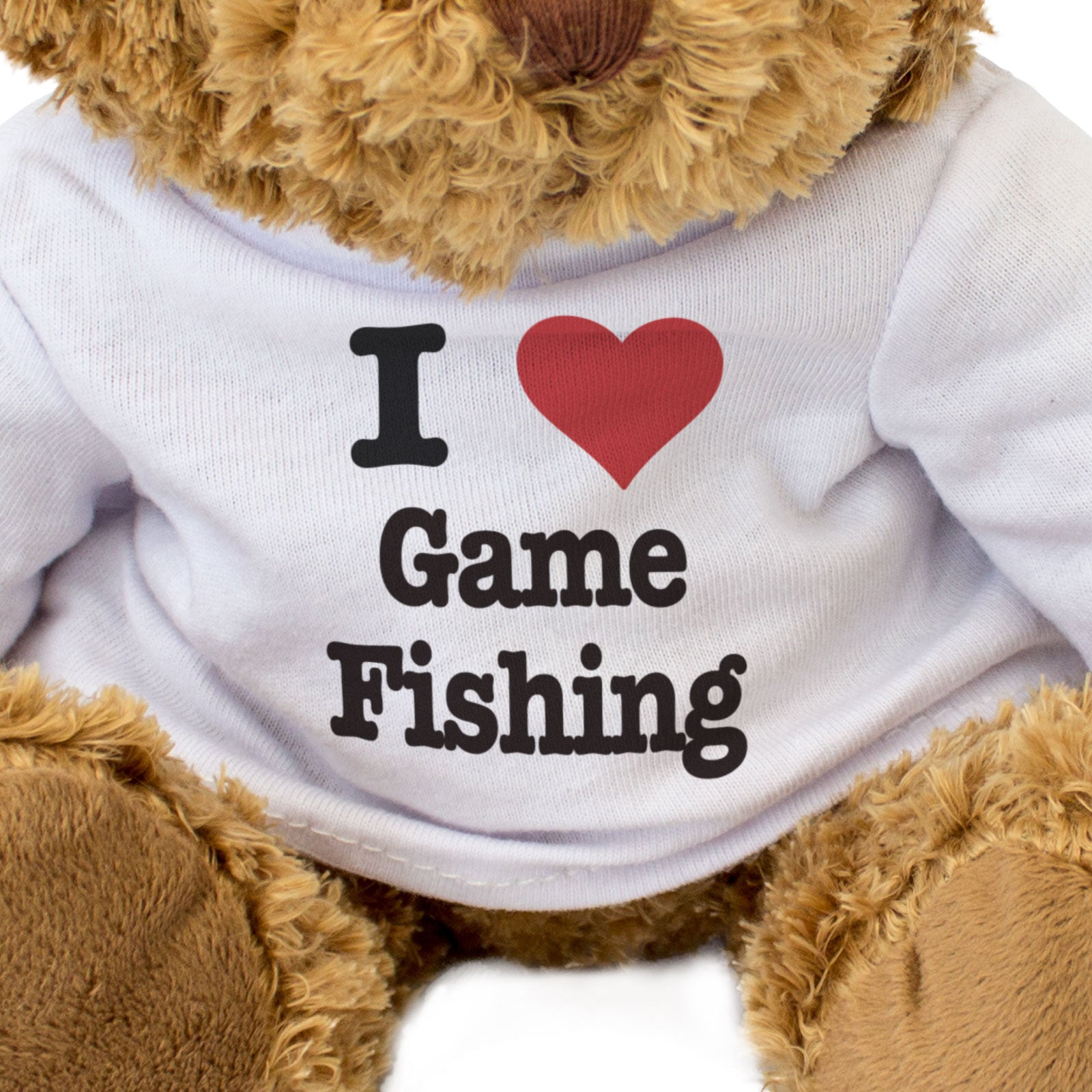 I LOVE GAME FISHING - Teddy Bear - Cute Cuddly Soft Adorable - Gift Present