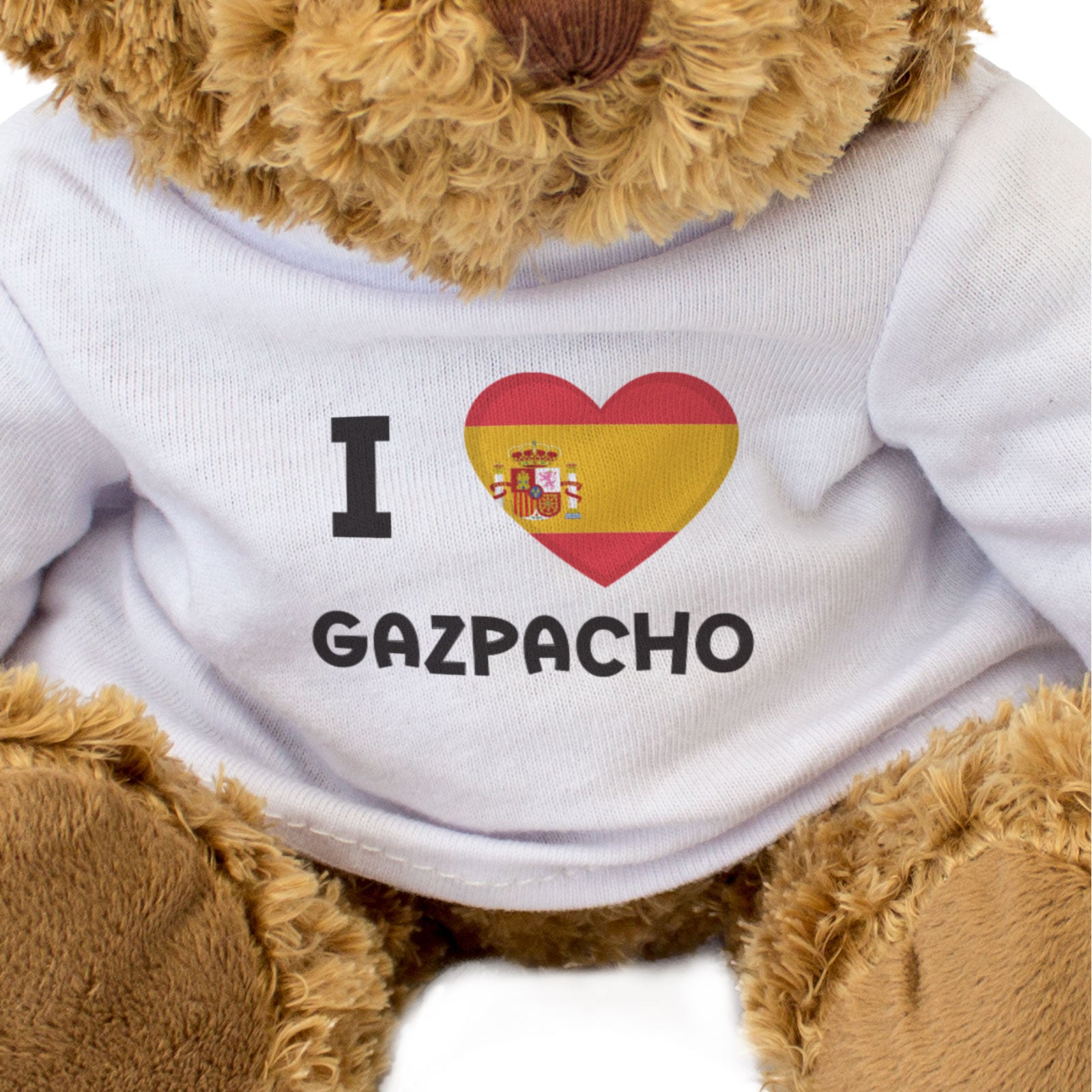 I LOVE GAZPACHO (SPAIN FLAG) - Teddy Bear - Cute Funny - Spanish Gift Present