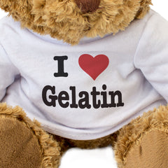 I LOVE GELATIN - Teddy Bear - Cute Cuddly Soft Adorable - Gift Present