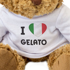 I LOVE GELATO (ITALY FLAG) - Teddy Bear - Cute Cuddly - Italian Gift Present