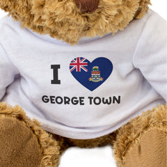 I LOVE GEORGE TOWN (CAYMAN ISLANDS FLAG) - Teddy Bear - Souvenir Gift Present