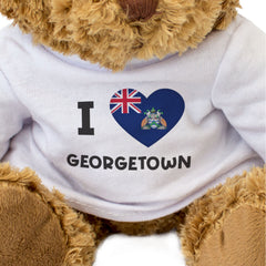 I LOVE GEORGETOWN (ASCENSION ISLAND FLAG) - Teddy Bear - Souvenir Gift Present