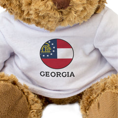 GEORGIA STATE FLAG ROUNDEL - Teddy Bear - Cute Cuddly Soft - USA Gift Present