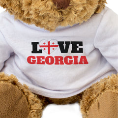 LOVE GEORGIA (FLAG HEART) - Teddy Bear - Cute Funny - Souvenir Gift Present