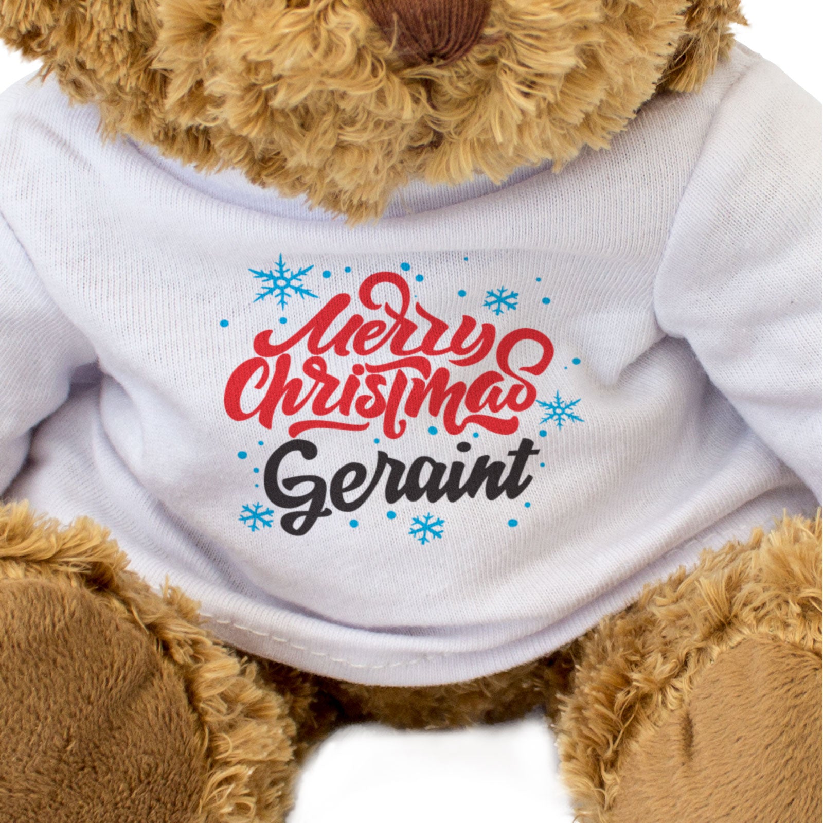 MERRY CHRISTMAS GERAINT - Teddy Bear - Cute Soft - Funny Xmas Gift Present