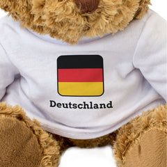 DEUTSCHLAND FLAG SQUARE - Teddy Bear - Cute - Germany Souvenir Gift Present