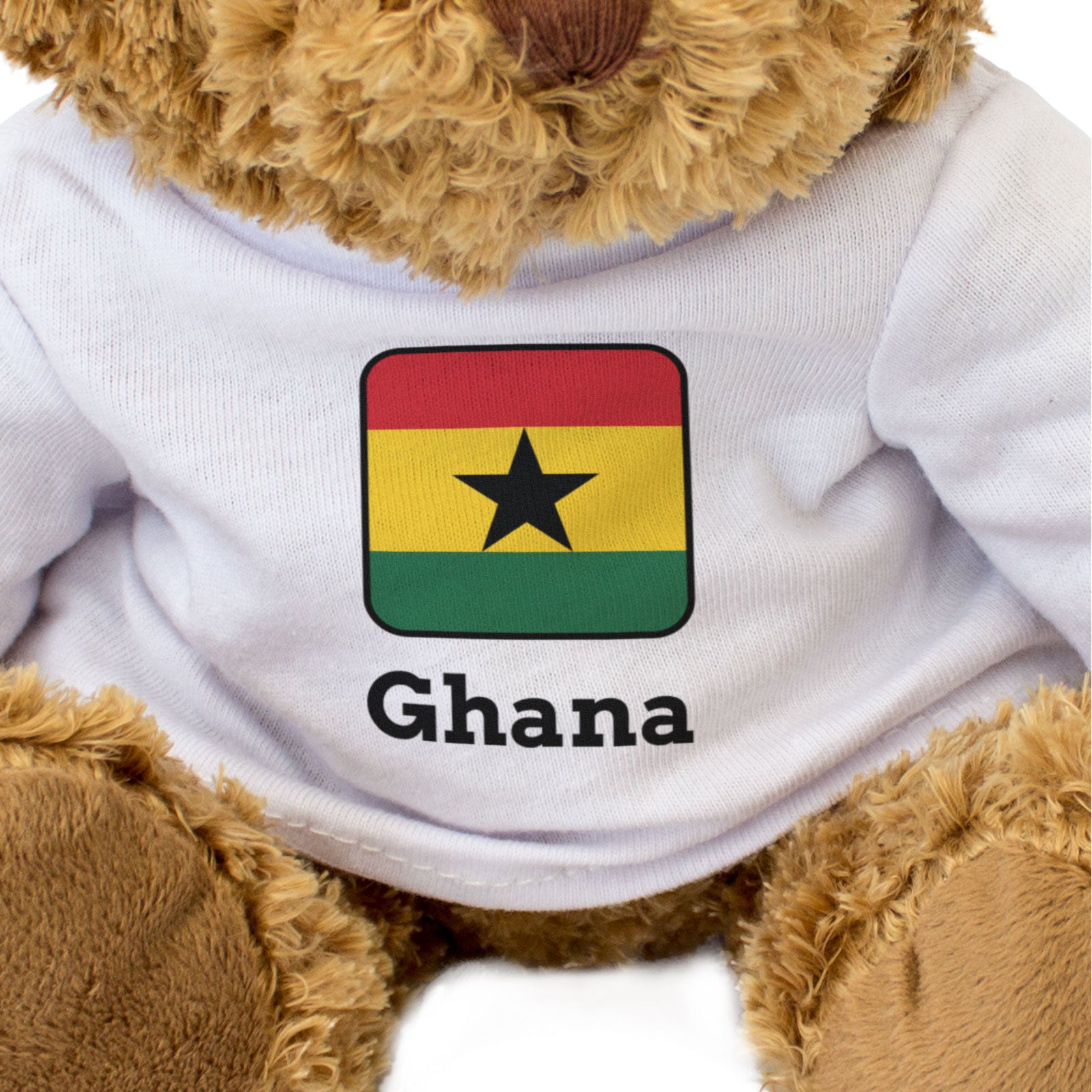 GHANA FLAG SQUARE - Teddy Bear - Cute Funny - Ghanaian Souvenir Gift Present